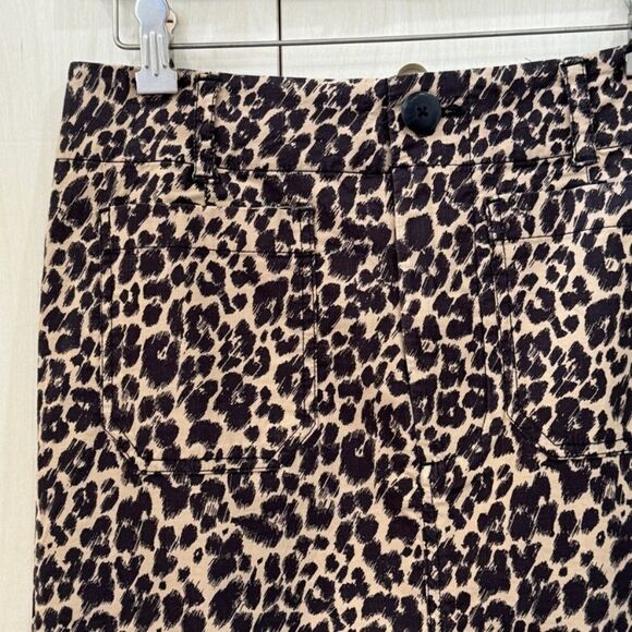 15 ANTHROPOLOGIE Maeve The Colette Skirt Size XXS Tan Brown Leopard Print - Picture 6 of 9